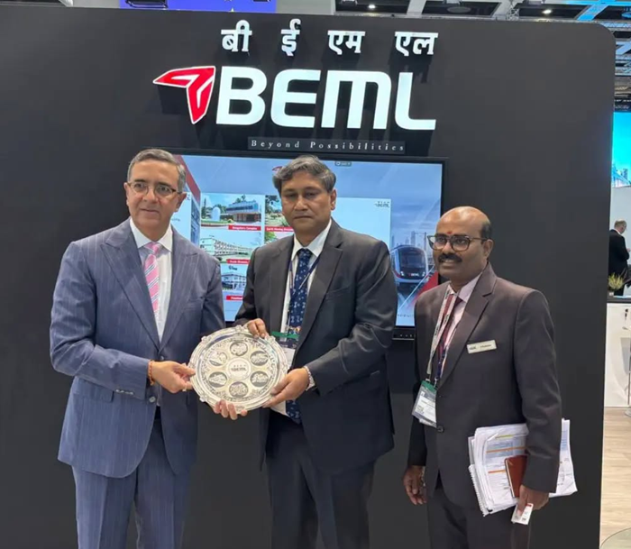 Ajit Gupte welcomed at BEML’s Rail Pavilion, InnoTrans 2026, Berlin